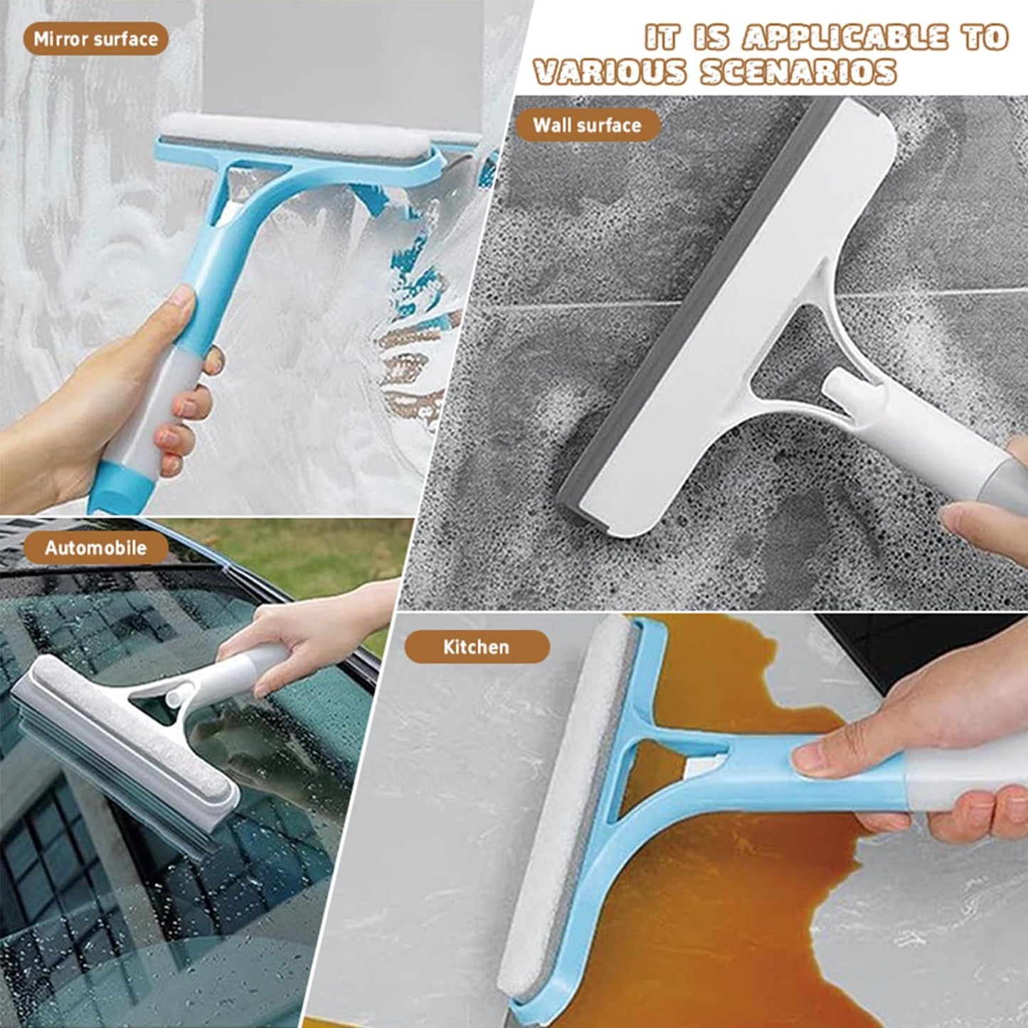 SprayNShine - 3 in 1 Window Cleaner Tool with Sprayer