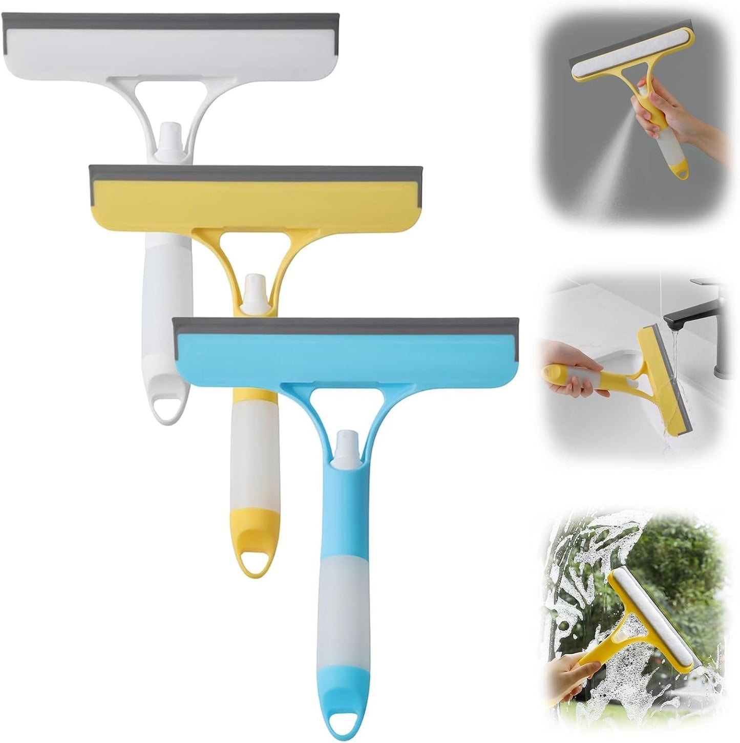 SprayNShine - 3 in 1 Window Cleaner Tool with Sprayer