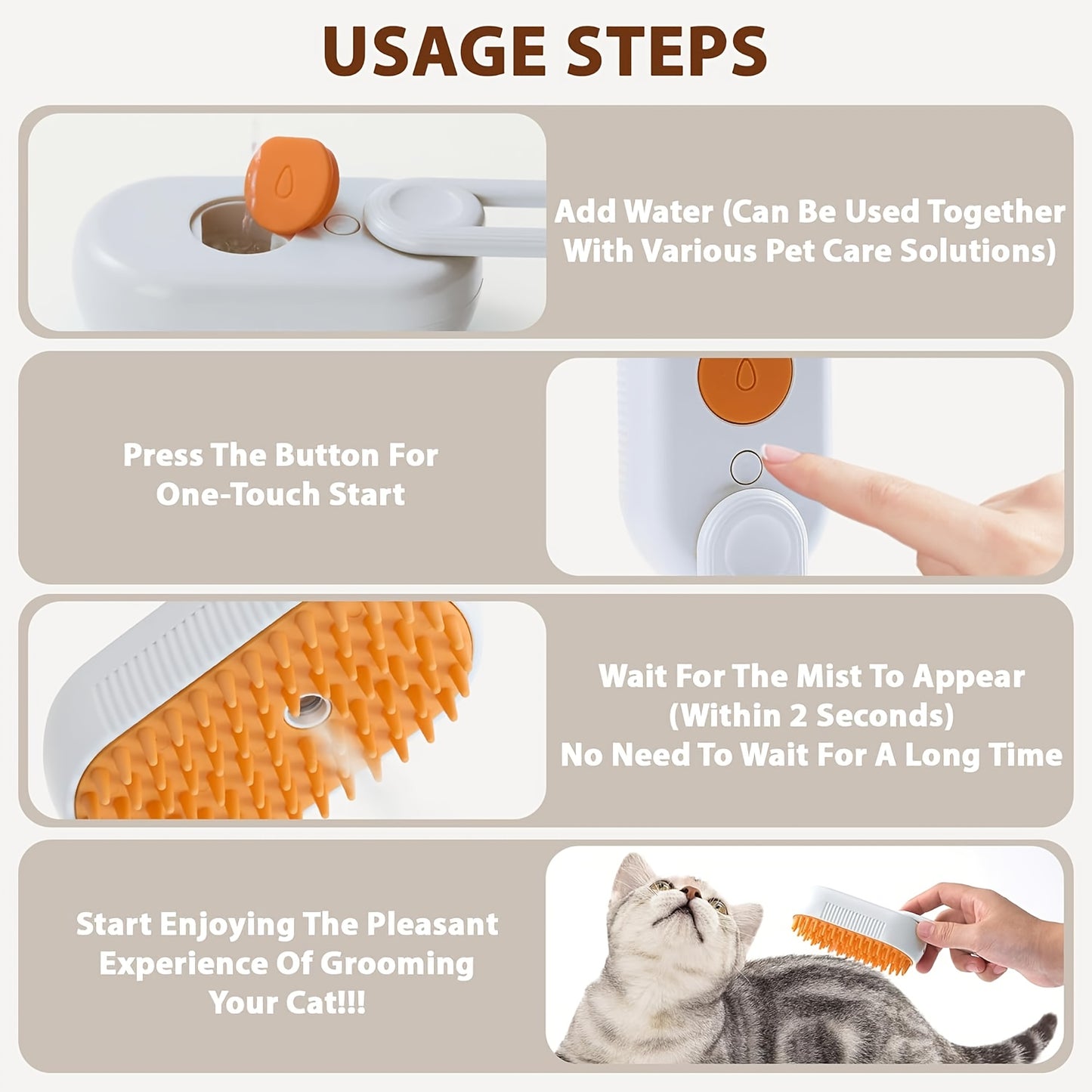 PurrfectSteam™ Grooming Brush